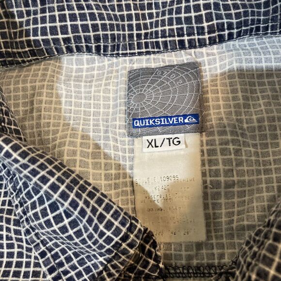 Vtg Quicksilver All Over Print Shirt 80s Boxy Fit XL Secret Pocket Burnquist - Picture 5 of 12